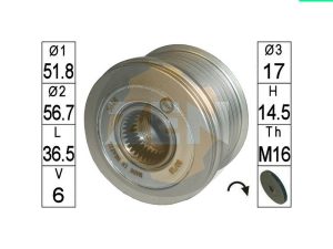 Fulie alternator ERA ZN5646 – FORD | AutoRival