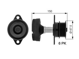 Fulie alternator GATES OAP7045 – FORD | AutoRival