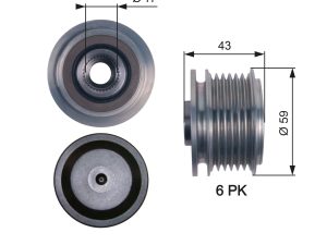 Fulie alternator GATES OAP7112 – FORD | AutoRival