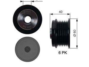 Fulie alternator GATES OAP7154 – FORD | AutoRival