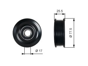 Rola intinzator curea transmisie GATES T38478 – FORD | AutoRival