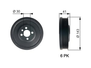 Fulie curea arbore cotit GATES TVD1001 – FORD | AutoRival