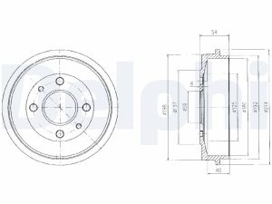 Tambur frana DELPHI BF200