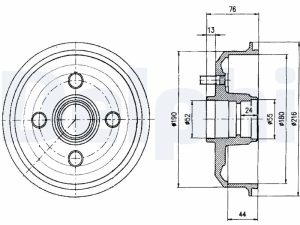 Tambur frana DELPHI BF229