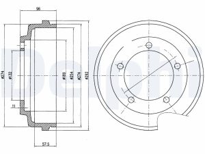 Tambur frana DELPHI BF479