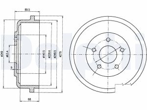 Tambur frana DELPHI BF488