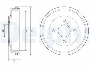 Tambur frana DELPHI BF591