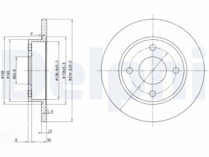 Disc frana DELPHI BG3055