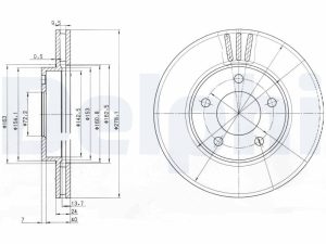 Disc frana DELPHI BG3792