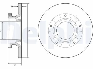 Disc frana DELPHI BG4784C
