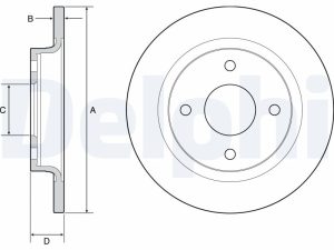 Disc frana DELPHI BG4954C