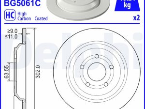 Disc frana DELPHI BG5061C