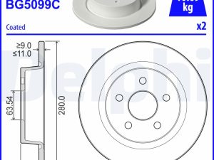 Disc frana DELPHI BG5099C