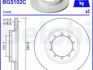 Disc frana DELPHI BG5102C