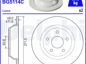 Disc frana DELPHI BG5114C