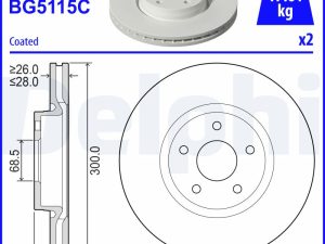 Disc frana DELPHI BG5115C