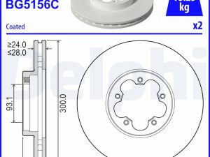 Disc frana DELPHI BG5156C