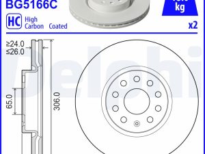 Disc frana DELPHI BG5166C