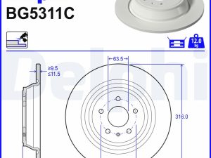 Disc frana DELPHI BG5311C