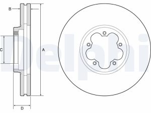 Disc frana DELPHI BG9176C