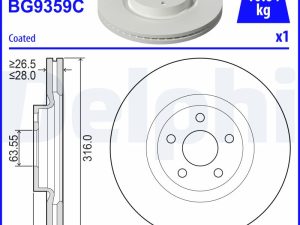 Disc frana DELPHI BG9359C