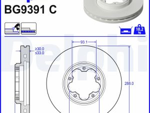 Disc frana DELPHI BG9391C