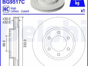 Disc frana DELPHI BG9517C