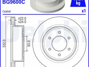 Disc frana DELPHI BG9600C