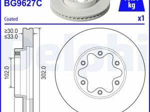 Disc frana DELPHI BG9627C