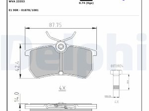 Set placute frana DELPHI LP1316