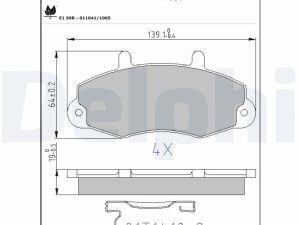 Set placute frana DELPHI LP1417