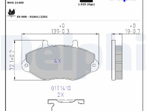 Set placute frana DELPHI LP1418