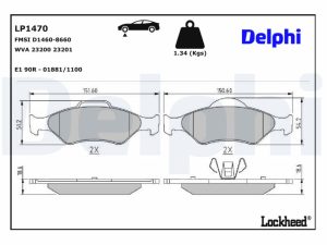 Set placute frana DELPHI LP1470