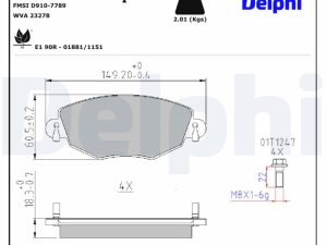 Set placute frana DELPHI LP1533