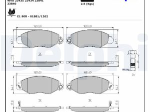 Set placute frana DELPHI LP1583