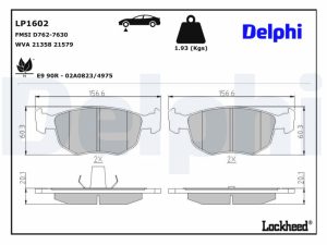Set placute frana DELPHI LP1602