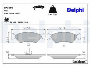 Set placute frana DELPHI LP1603
