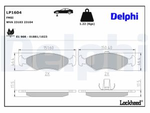 Set placute frana DELPHI LP1604