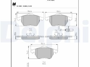 Set placute frana DELPHI LP1706