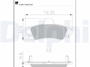 Set placute frana DELPHI LP1725
