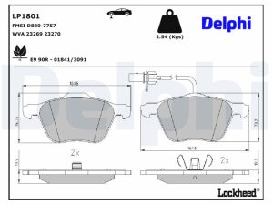 Set placute frana DELPHI LP1801