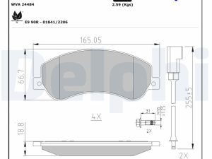 Set placute frana DELPHI LP1954
