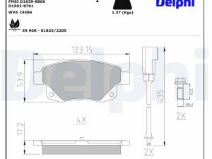 Set placute frana DELPHI LP1955