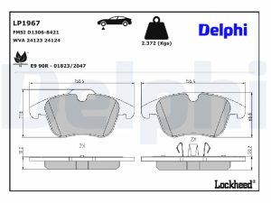 Set placute frana DELPHI LP1967