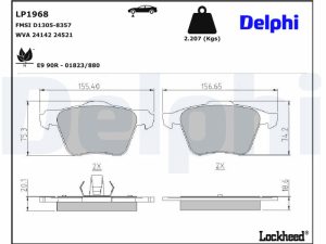 Set placute frana DELPHI LP1968