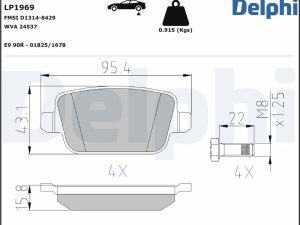 Set placute frana DELPHI LP1969
