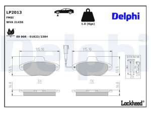 Set placute frana DELPHI LP2013