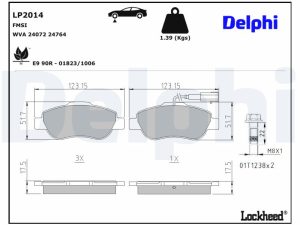 Set placute frana DELPHI LP2014