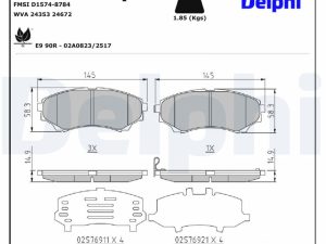 Set placute frana DELPHI LP2036