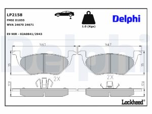 Set placute frana DELPHI LP2158